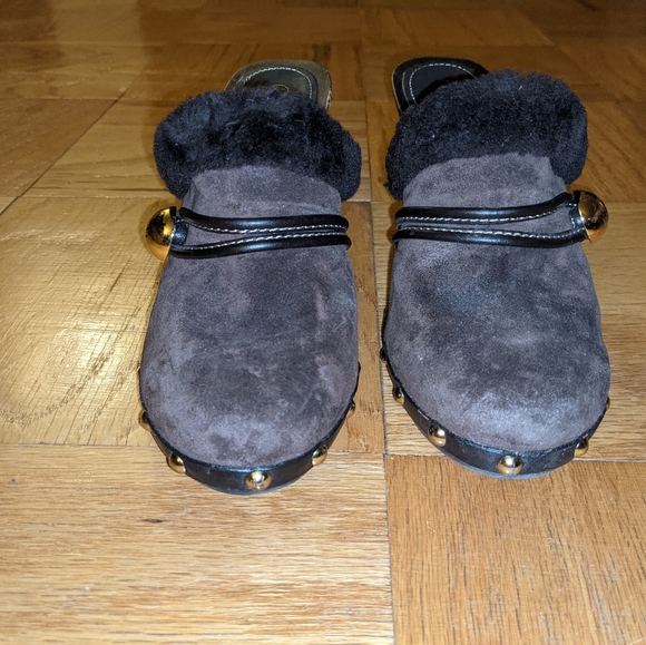 Coach suede mules, size 7, brown - Picture 3 of 4